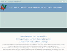 Tablet Screenshot of crabandlobsterfestival.co.uk